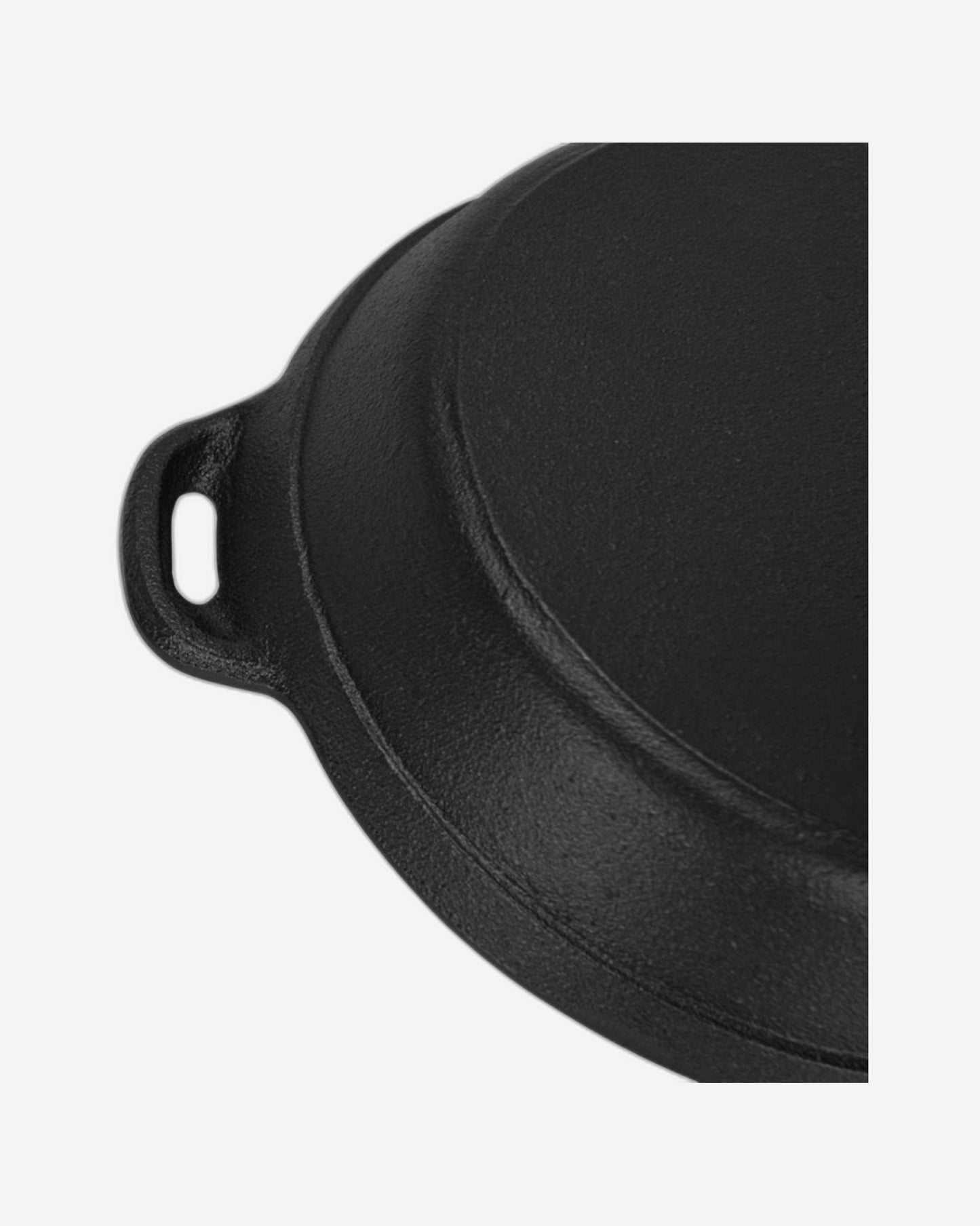 Fissman Cast Iron Pan With Two Side Handles And Wooden Tray