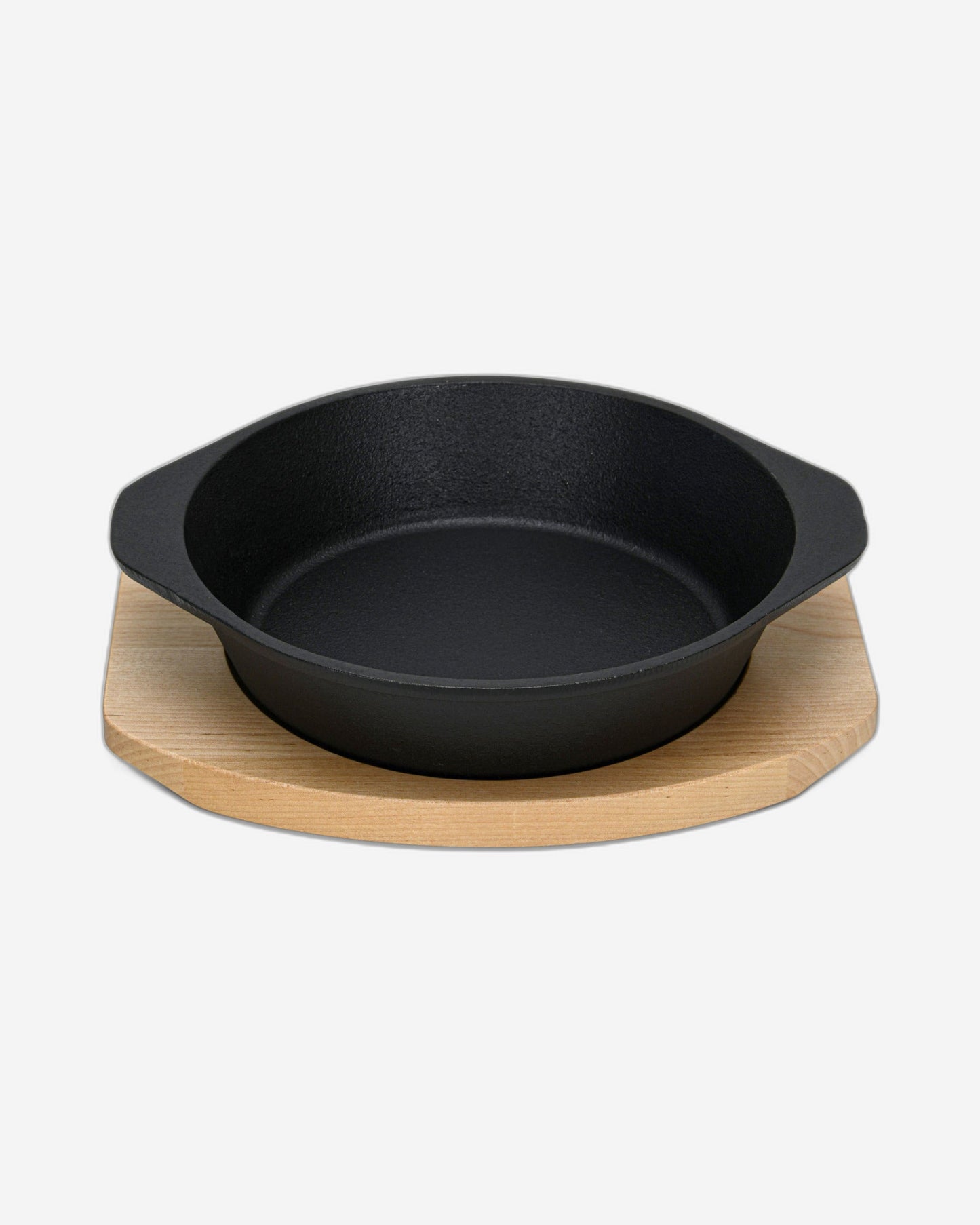 Fissman Cast Iron Pan With Two Side Handles And Wooden Tray