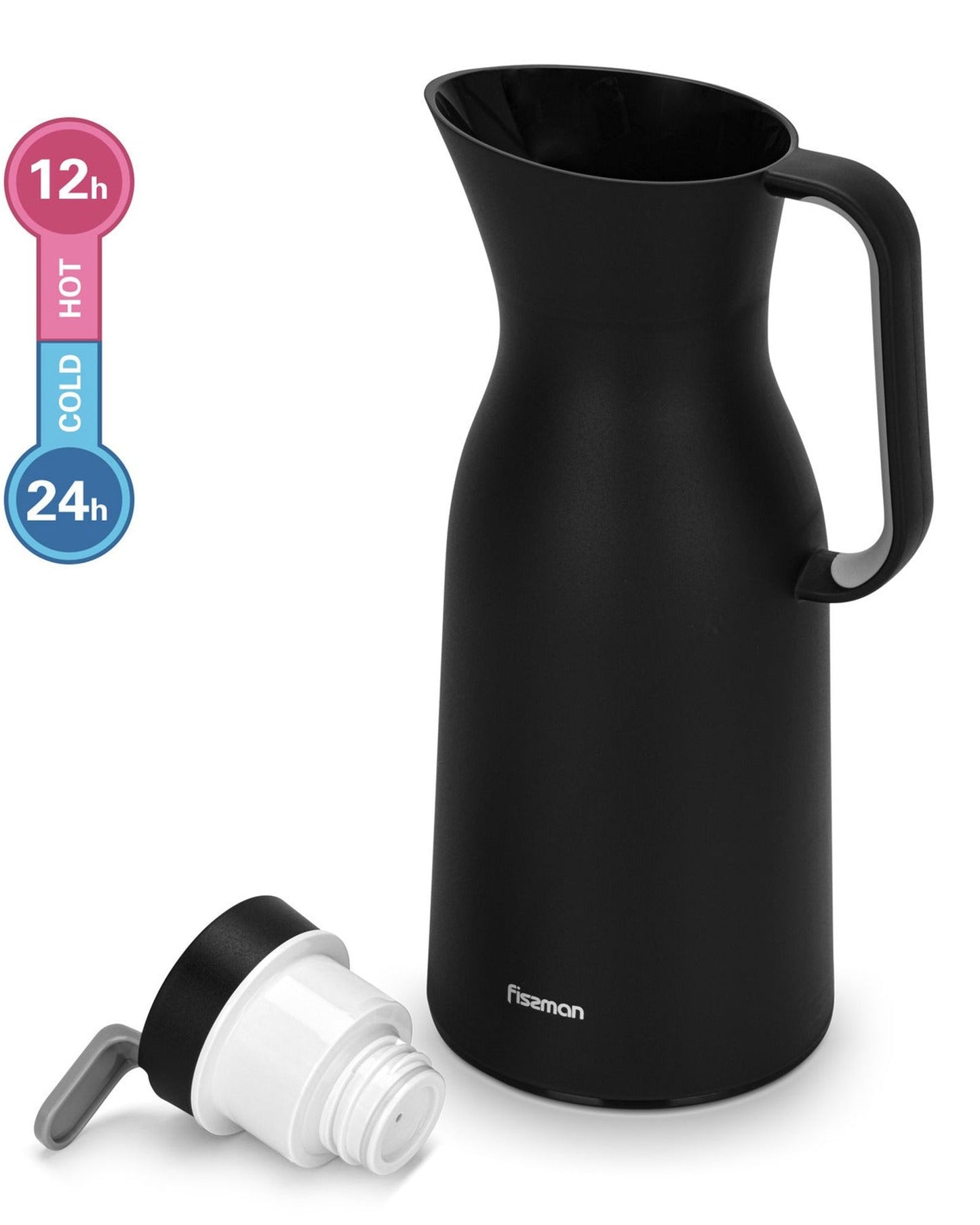 Fissman Vacuum Flask Black 1000ml