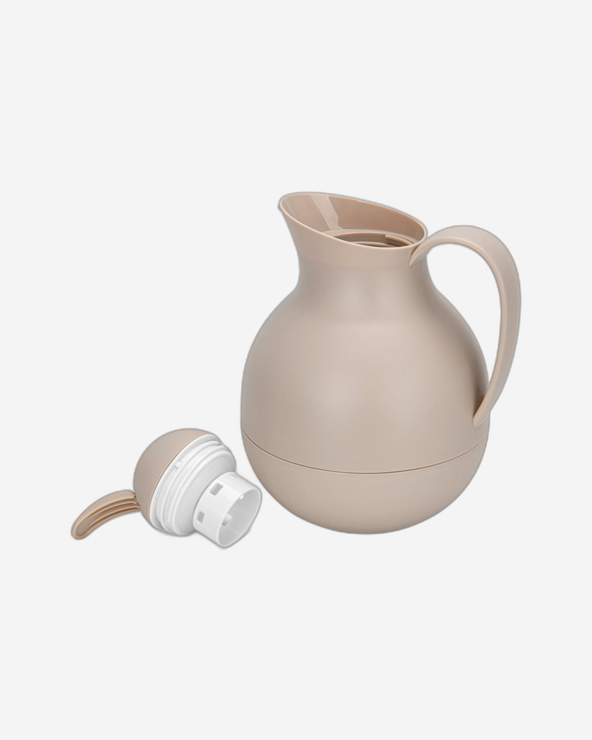 Fissman Vacuum Insulated Flask 1000 Ml Mocha Cream With White Glass Asbestos Free