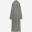 100% Viscose Floral Patterned Shirt Collar Long Sleeve Dress