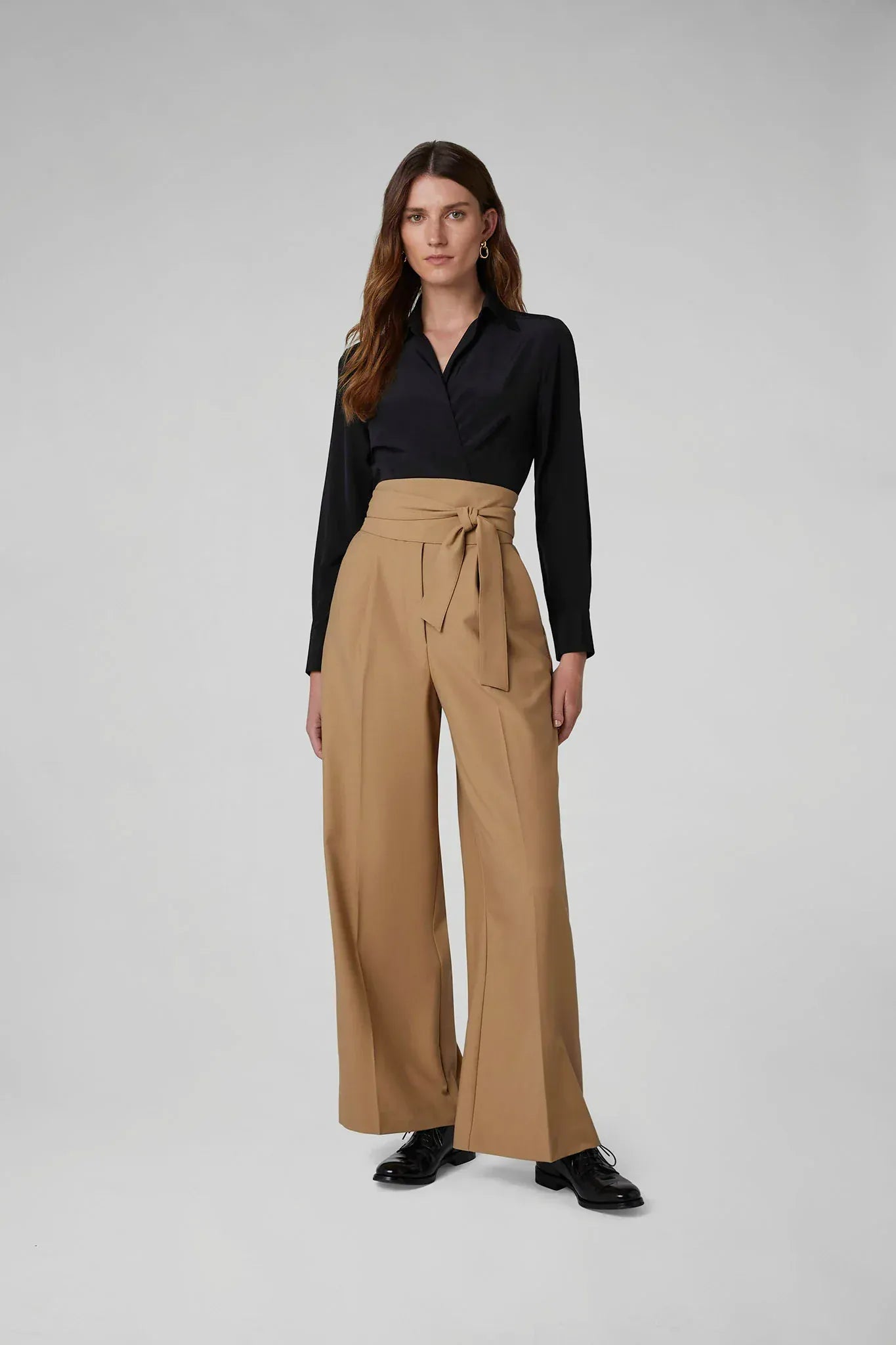 Georgia Wide Leg Trouser in Black