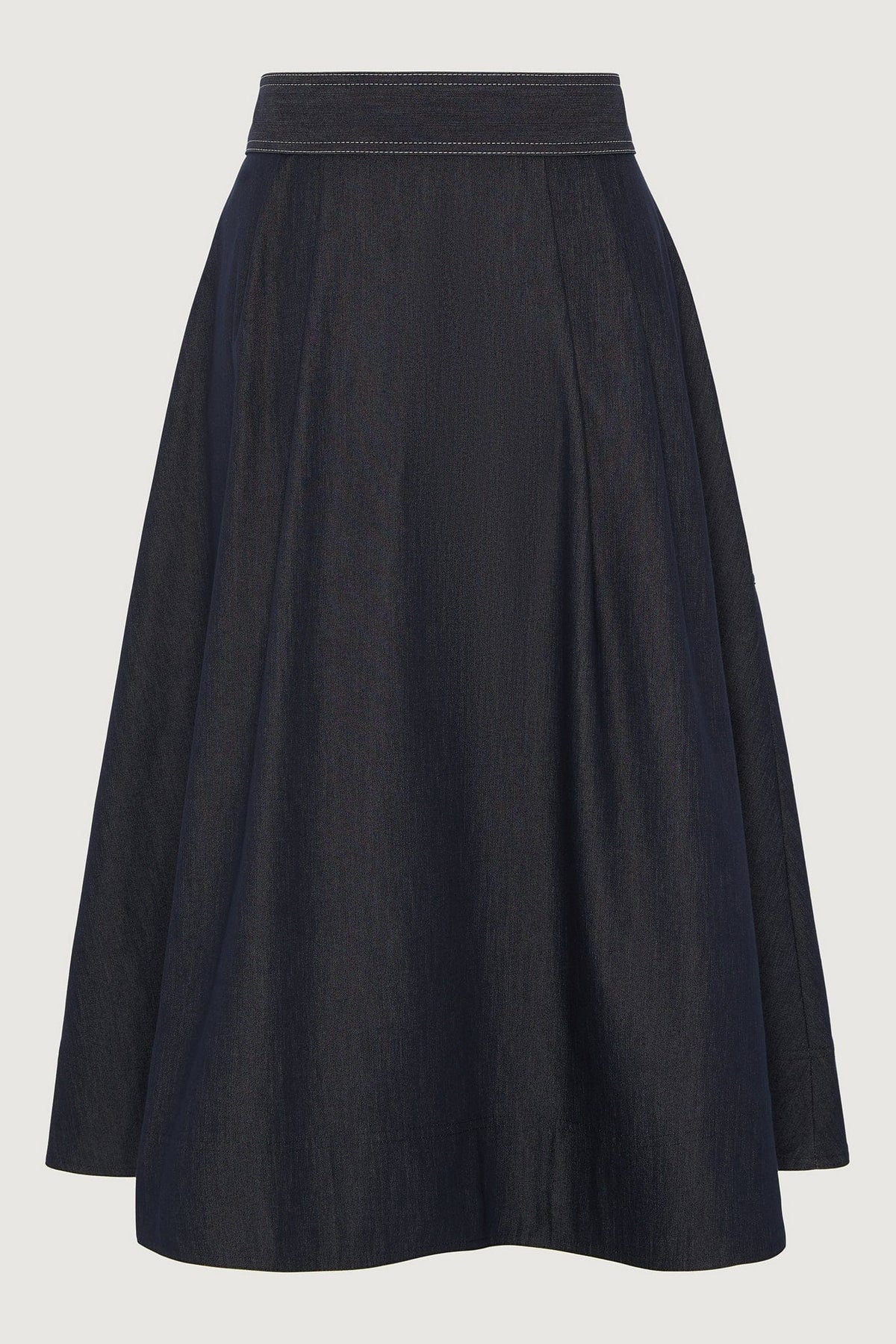 Faye Full Skirt in Denim