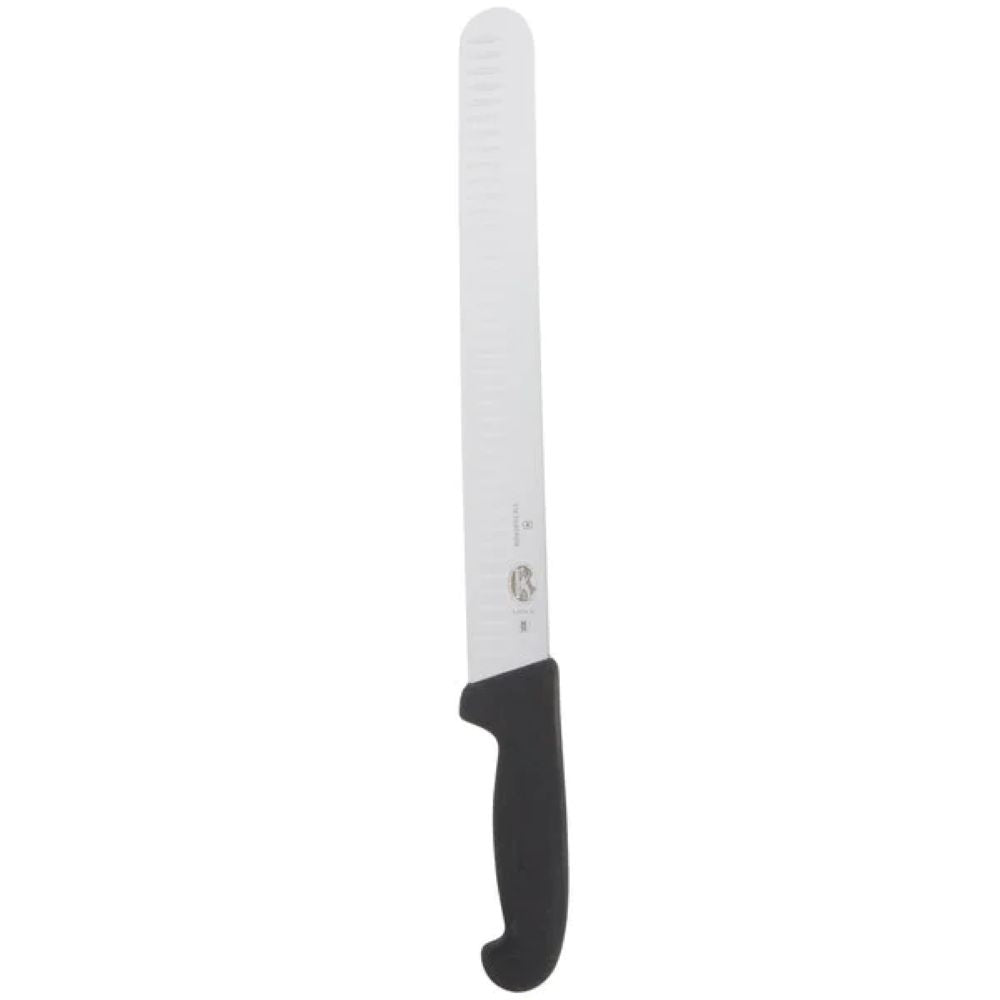Victorinox Fibrox Slicing Knife  30Cm Fluted  Black 5.4723.30