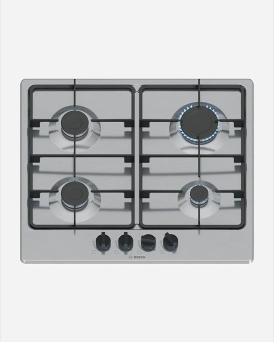Bosch Gas Hob 4 Burners Safety Steel