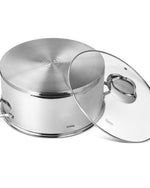 Fissman Stainless Steamer Stock Pot with 3 Steamer Insert 32x15cm/12LTR – BARAKAT Multicooker, Great Accessory for Steaming Vegetables Fruits Eggs