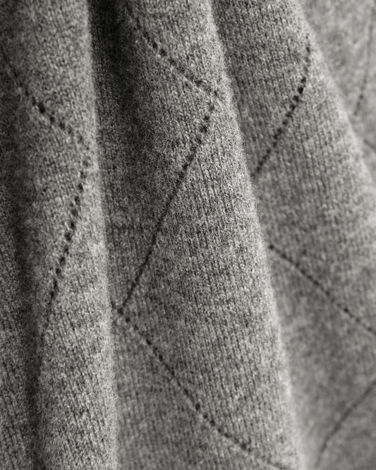 Reiss LS Argyle Crew Neck Jumper