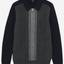Reiss LS Wool Colour Block Zip Through Cardigan