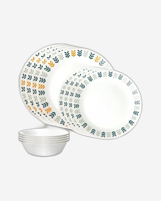 Corelle Anders 12-piece Dinnerware Set, Service for 4. (1150542) - Includes 4 x Dinner Plates, Side Plates & Bowls