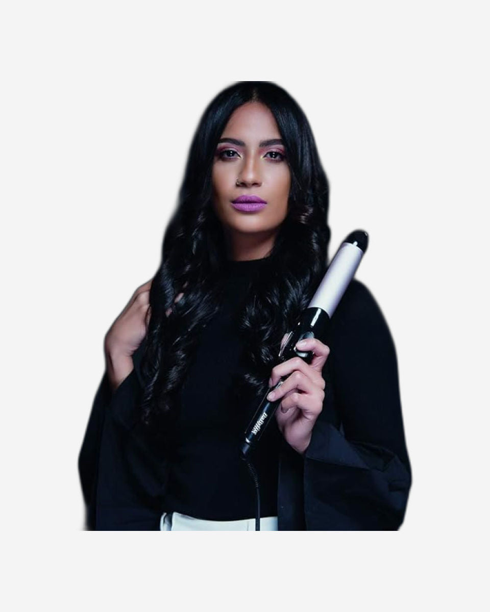 BaByliss Hair Curler  32mm Barrel for Wide Silky Curls Satin Touch Coating  10 Temperature Settings (110–180°C)  Ionic Technology for Smooth and Shiny Hair - C332SDE