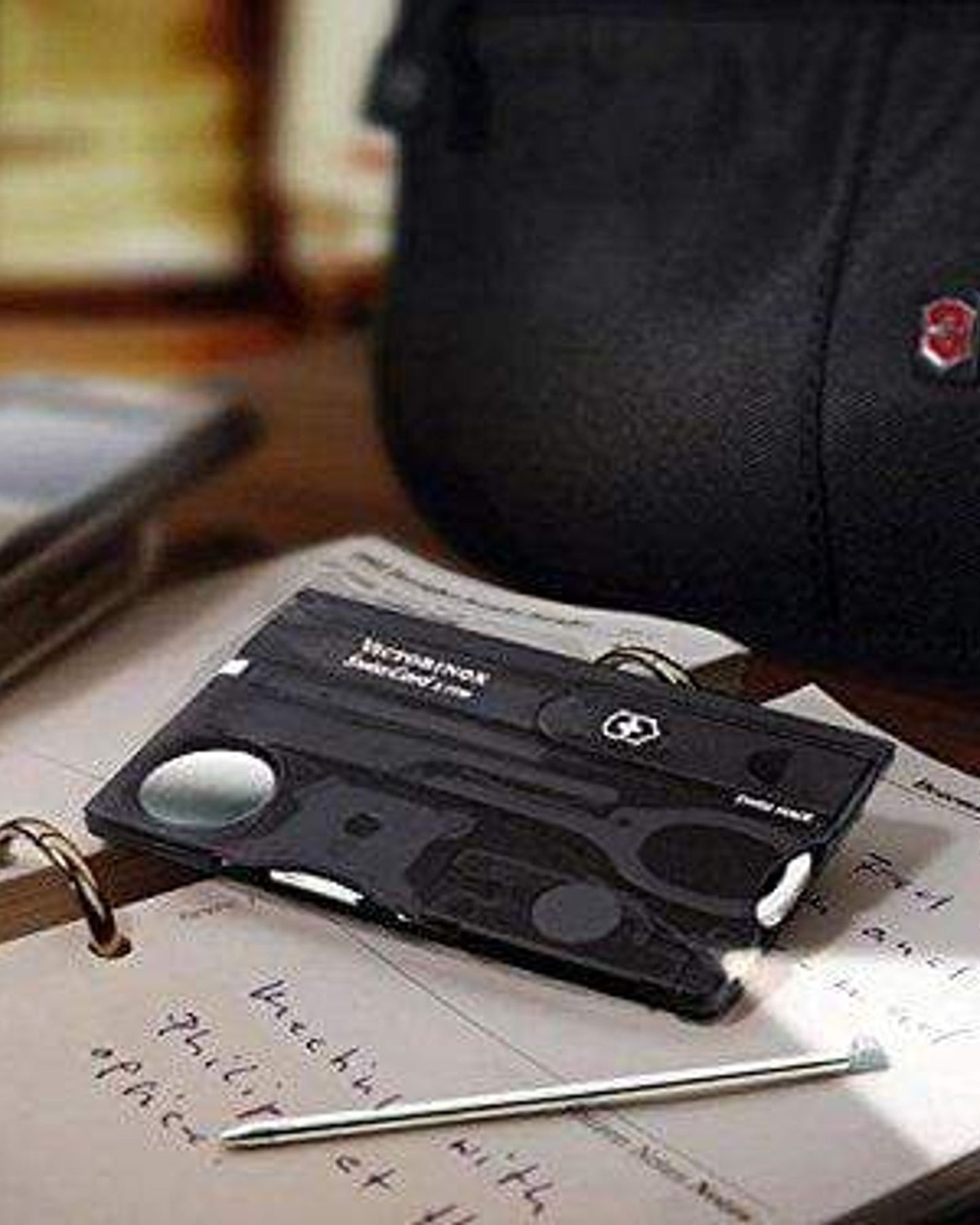 Victorinox Swiss Army Knife Swisscard Lite Black Translucent With 9 Functions - 0.7333.T3