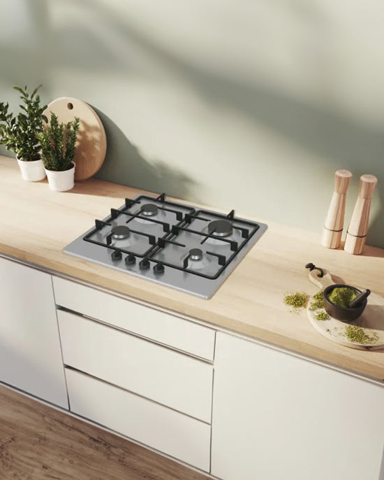 Bosch Gas Hob 4 Burners Safety Steel