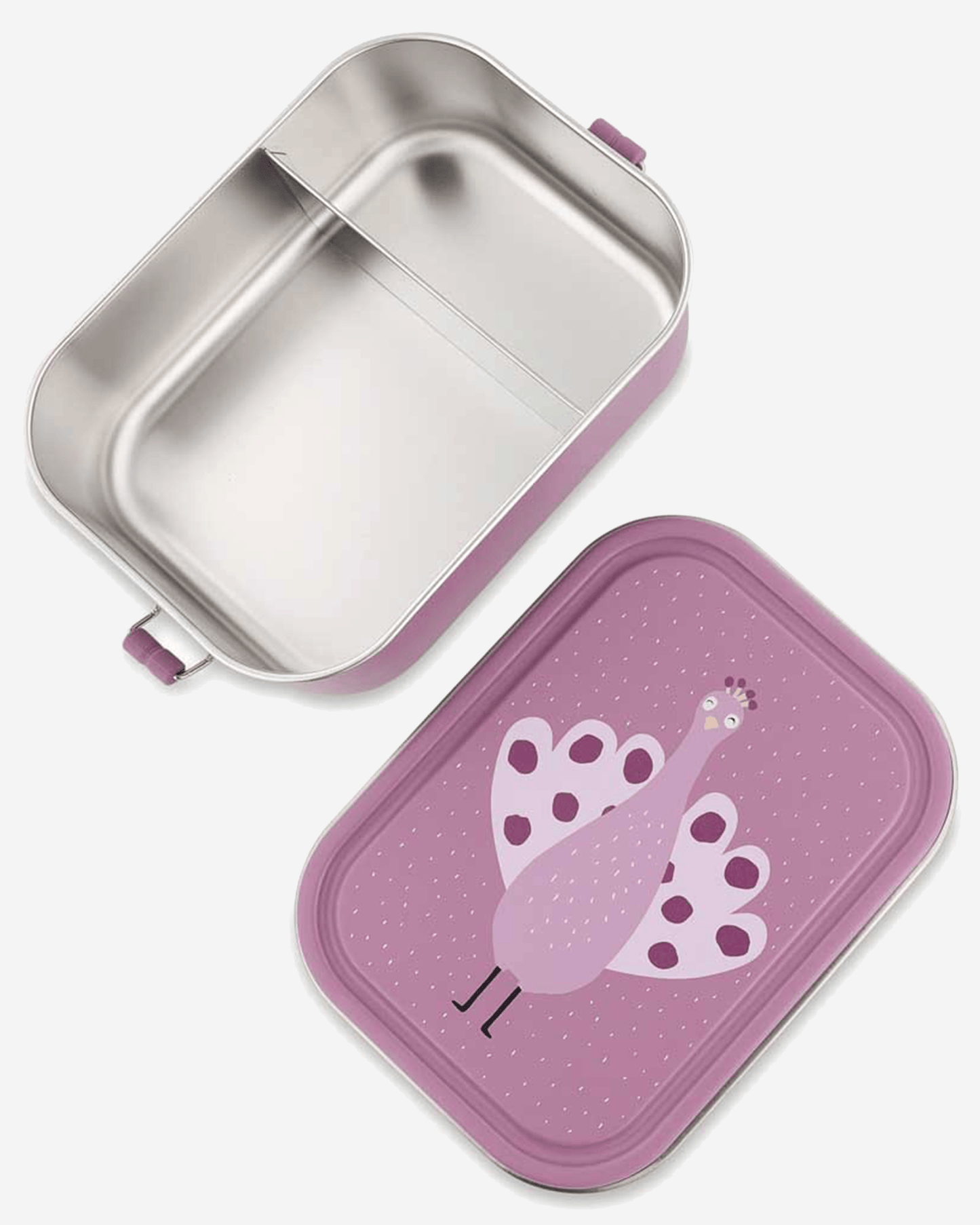 Trixie Stainless Steel Lunch Box Large - 2-Compartment - Mrs. Peacock