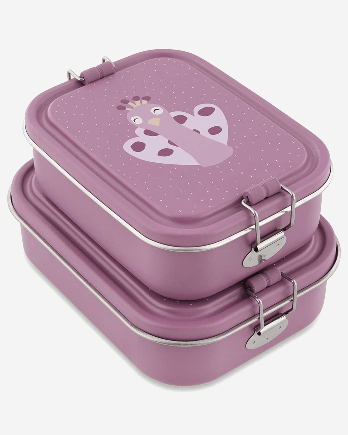 Trixie Stainless Steel Lunch Box Large - 2-Compartment - Mrs. Peacock