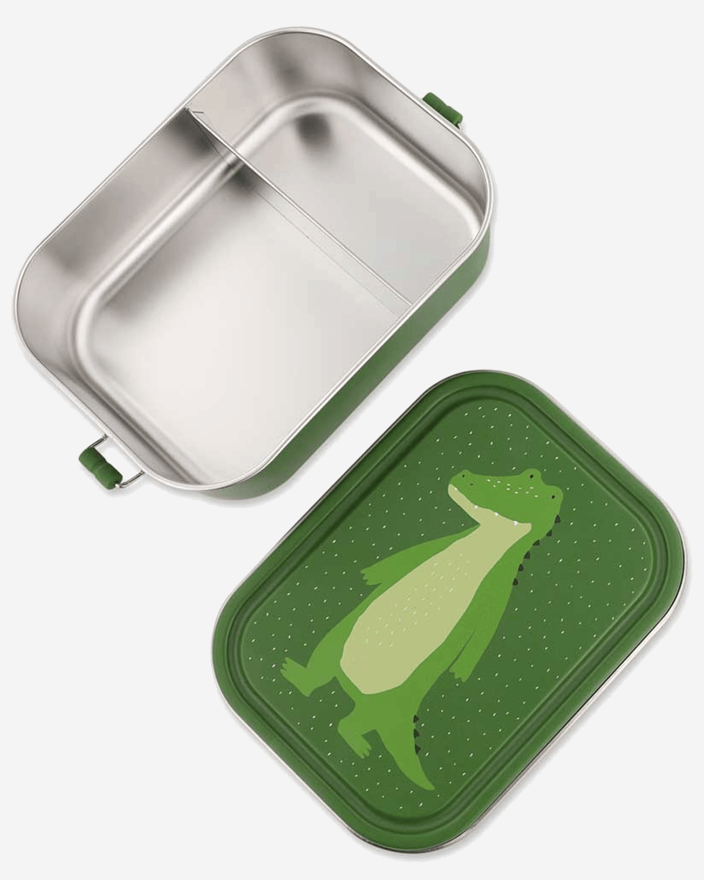 Trixie Stainless Steel Lunch Box Large - 2-Compartment - Mr. Alligator