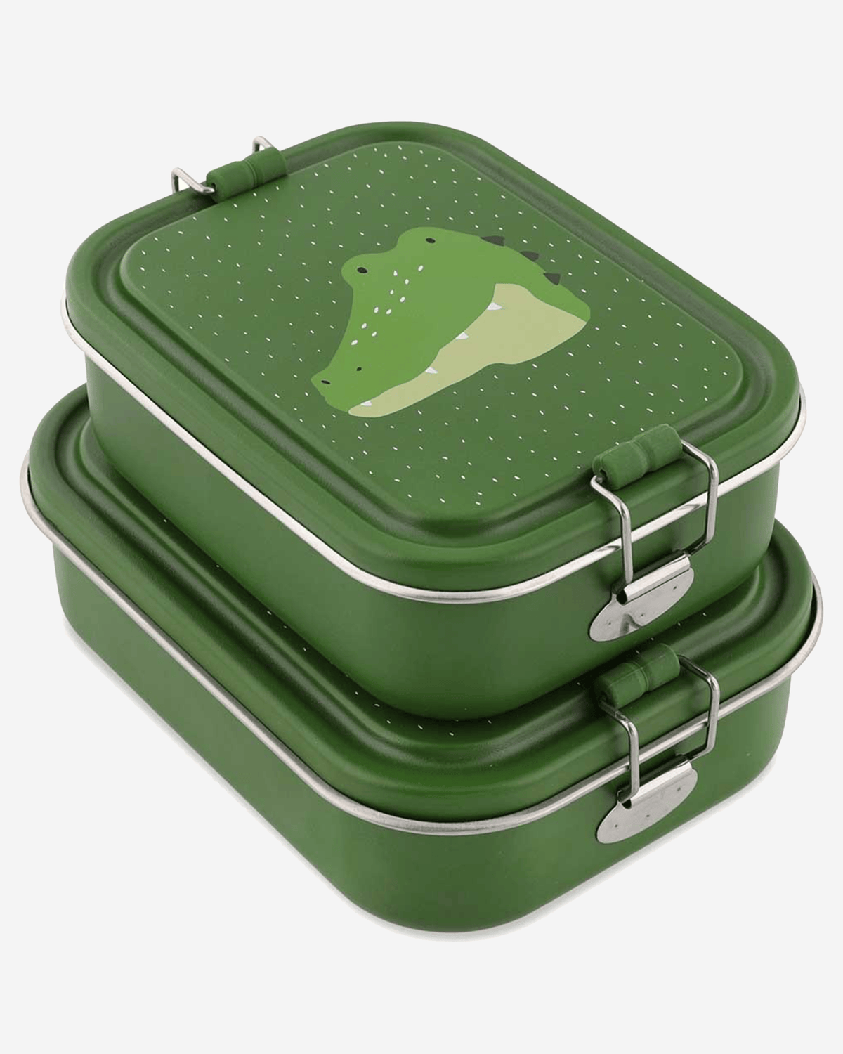 Trixie Stainless Steel Lunch Box Large - 2-Compartment - Mr. Alligator