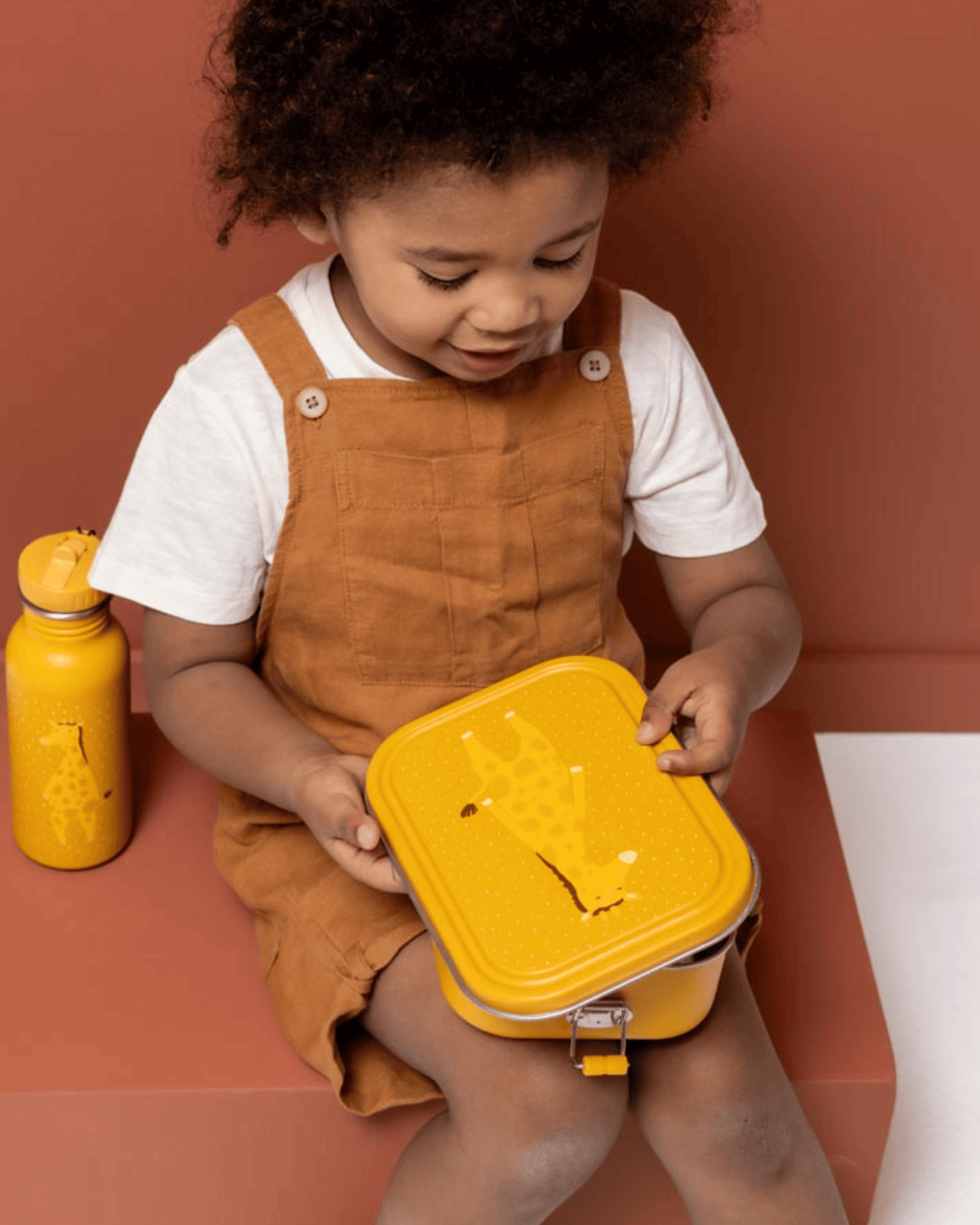 Trixie Stainless Steel Lunch Box Large - 2-Compartment - Mr. Giraffe