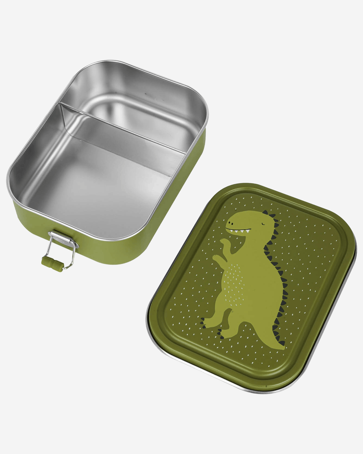 Trixie Stainless Steel Lunch Box Large - 2-Compartment - Mr. Dino