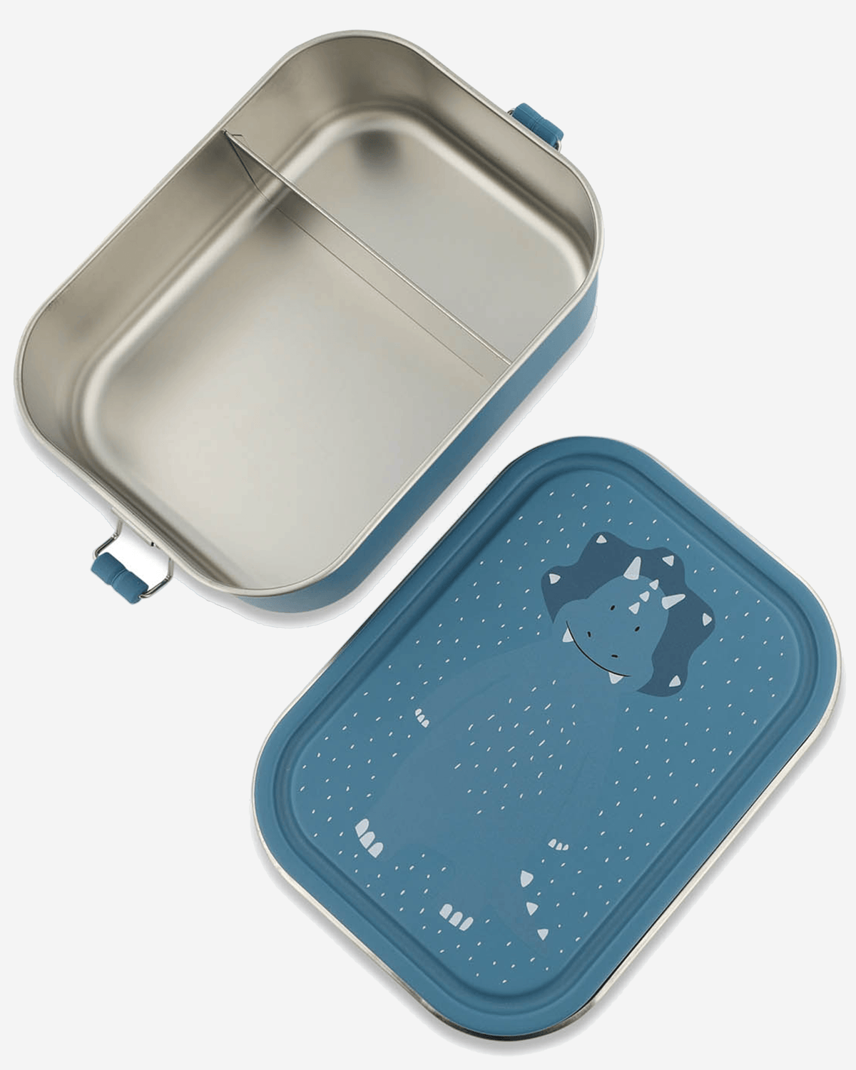 Trixie Stainless Steel Lunch Box Large - 2-Compartment - Mr. Triceratops