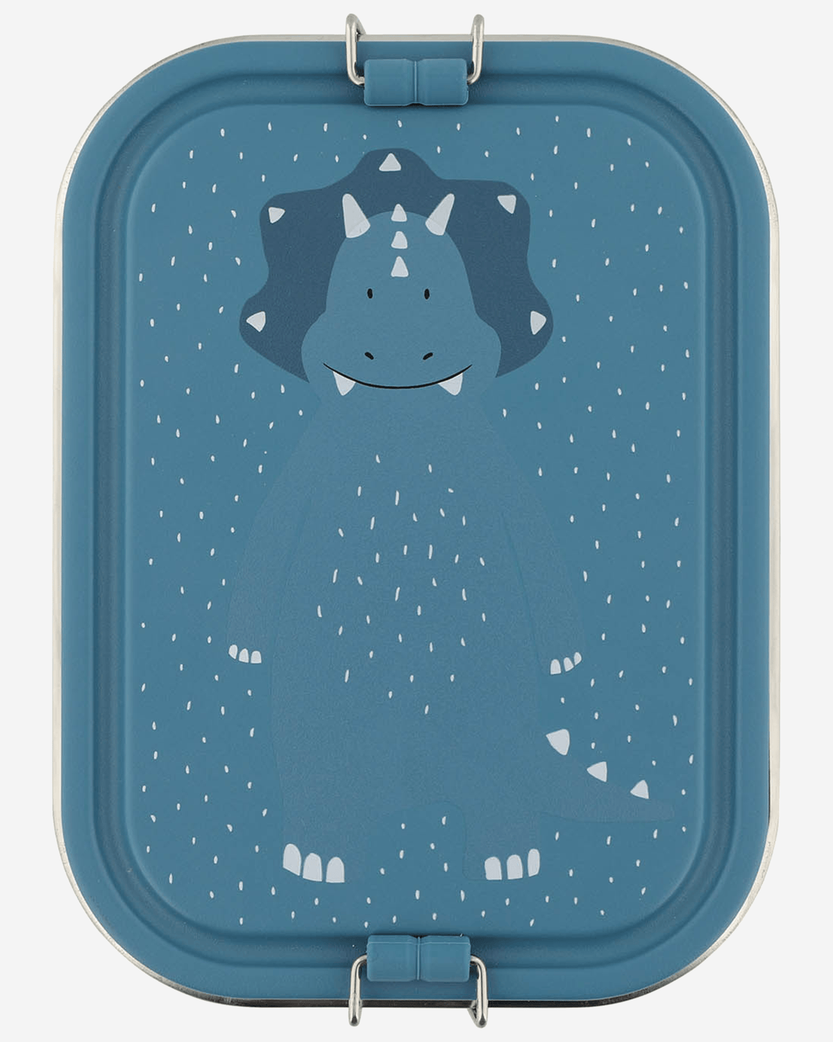 Trixie Stainless Steel Lunch Box Large - 2-Compartment - Mr. Triceratops