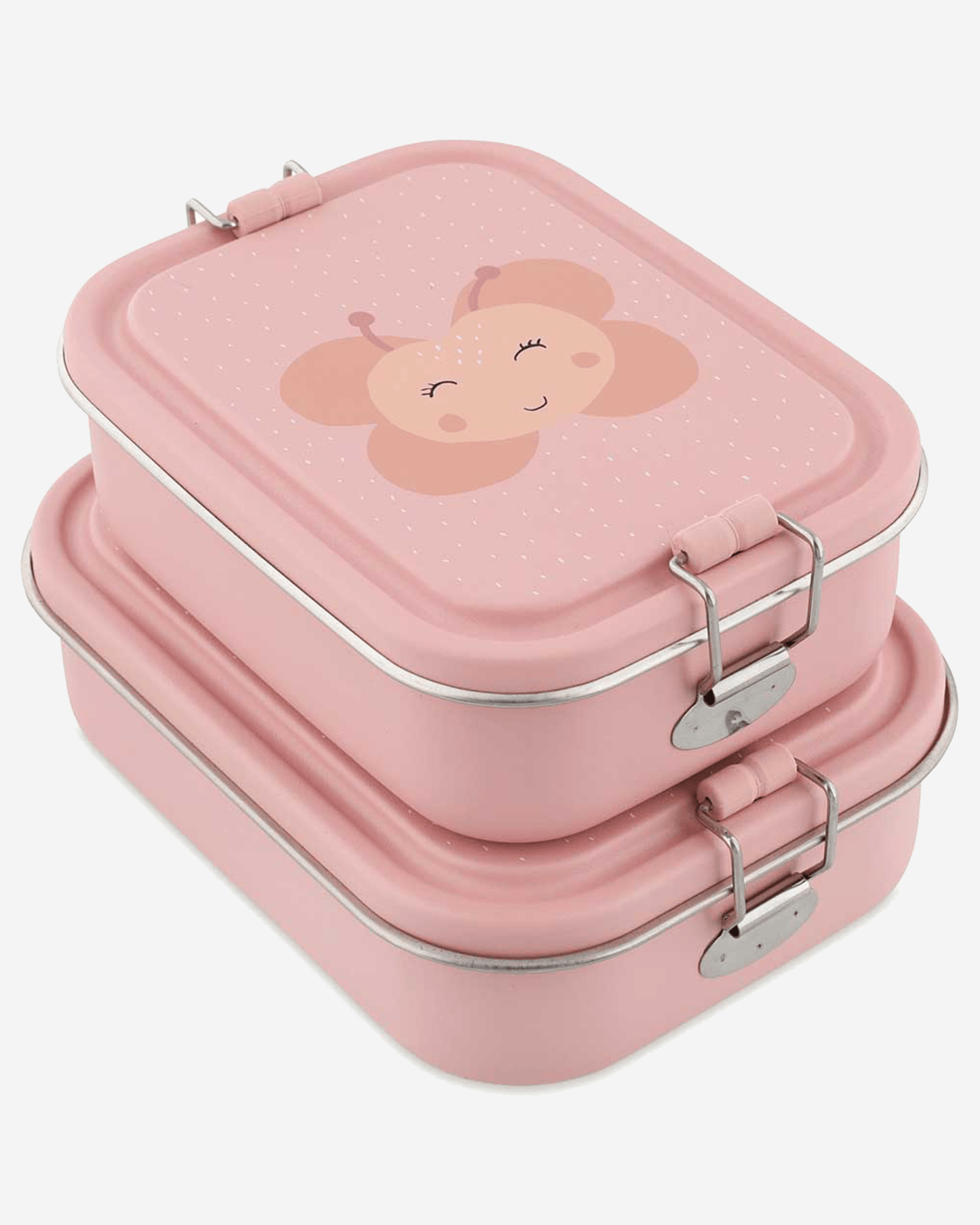 Trixie Stainless Steel Lunch Box Large - 2-Compartment - Mrs. Butterfly