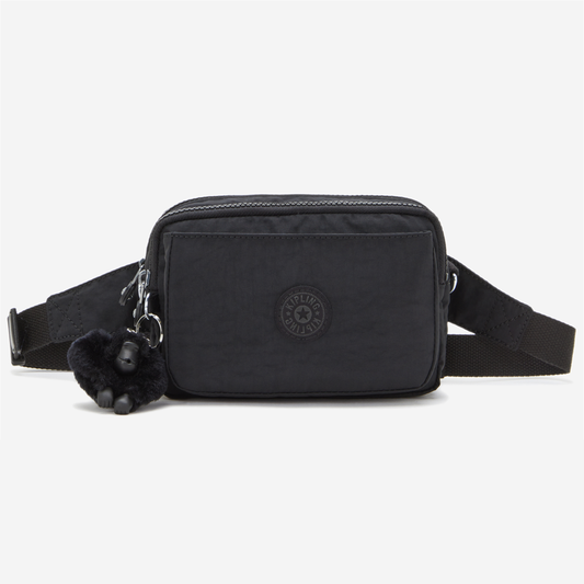 KIPLING Abanu Multi Black Noir Small crossbody convertible to waistbag (with removable shoulderstrap) I3795-P39