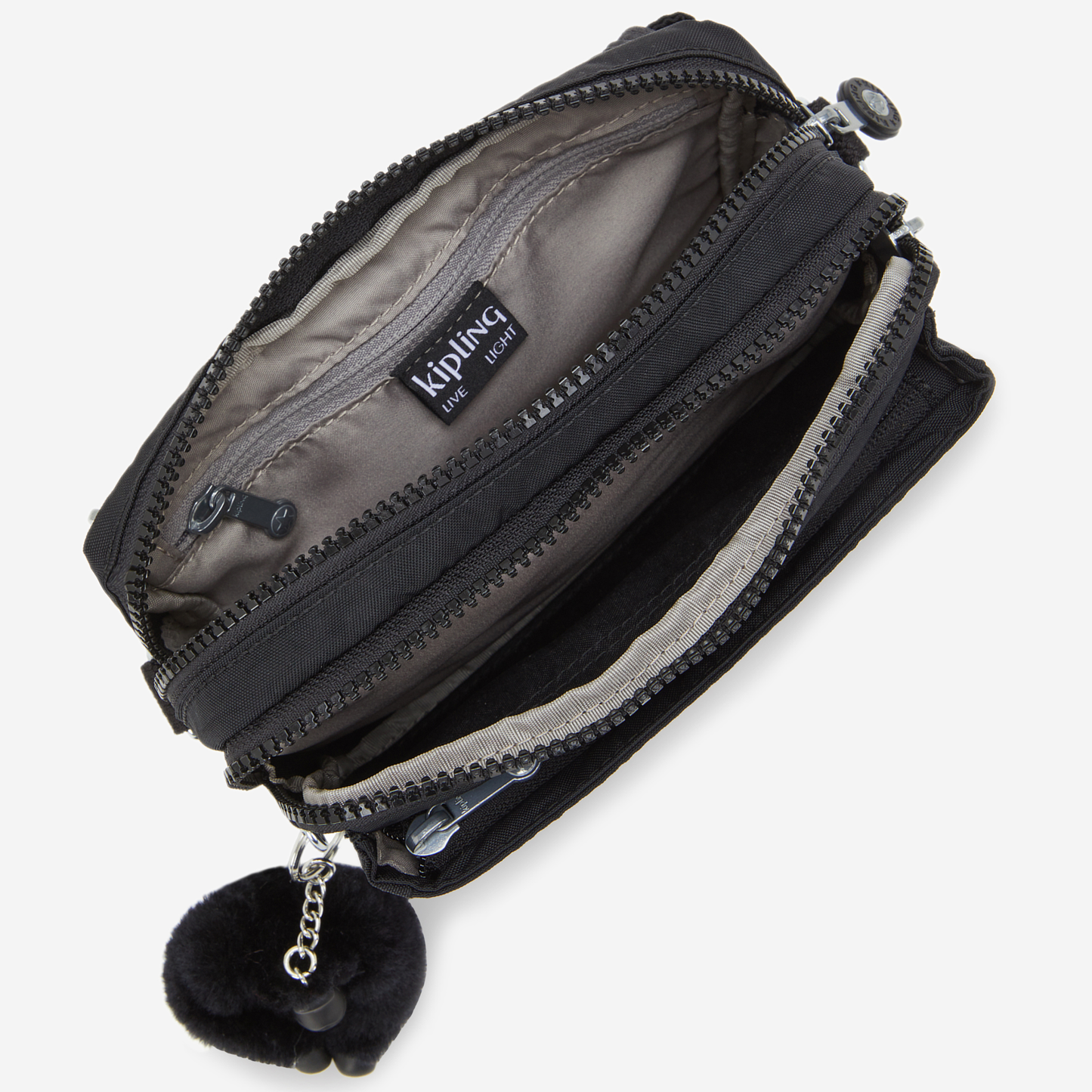 KIPLING Abanu Multi Black Noir Small crossbody convertible to waistbag (with removable shoulderstrap) I3795-P39