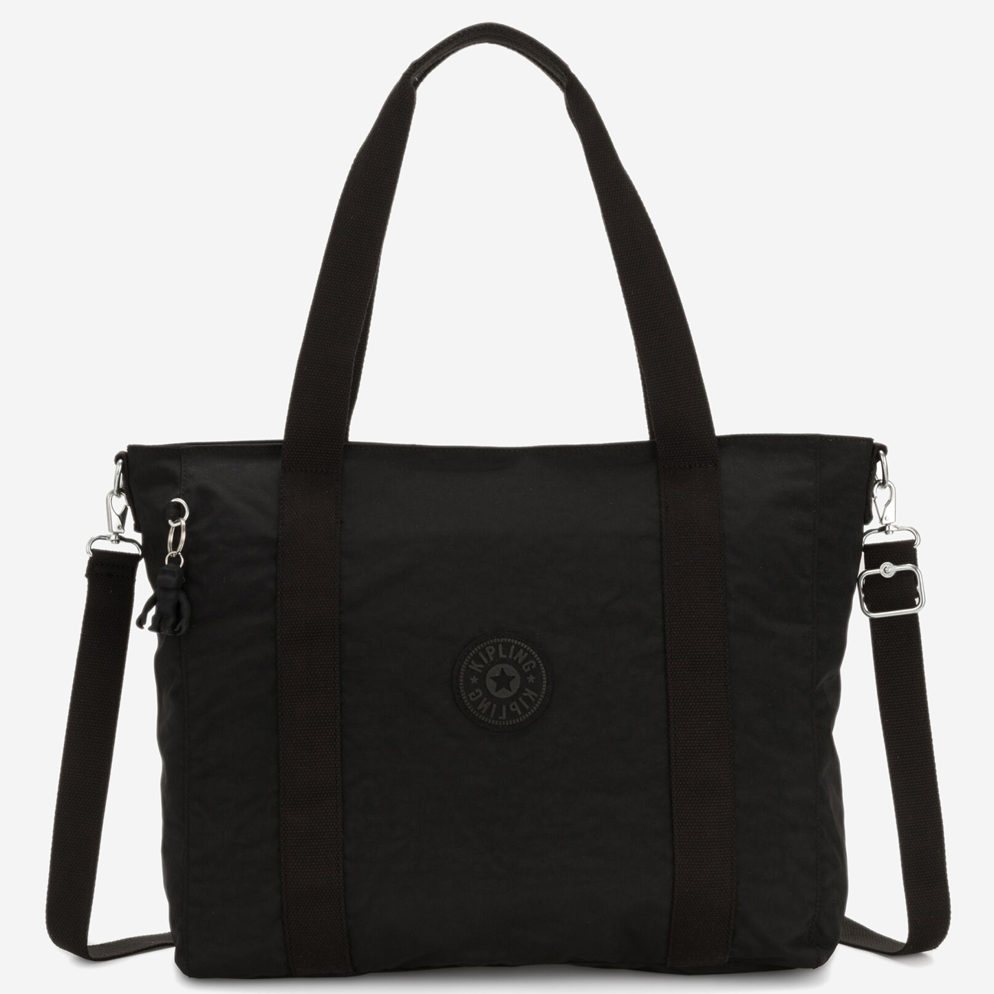 KIPLING Asseni Black Noir Large tote (Tote with Detachable Shoulder Strap) I5444-P39