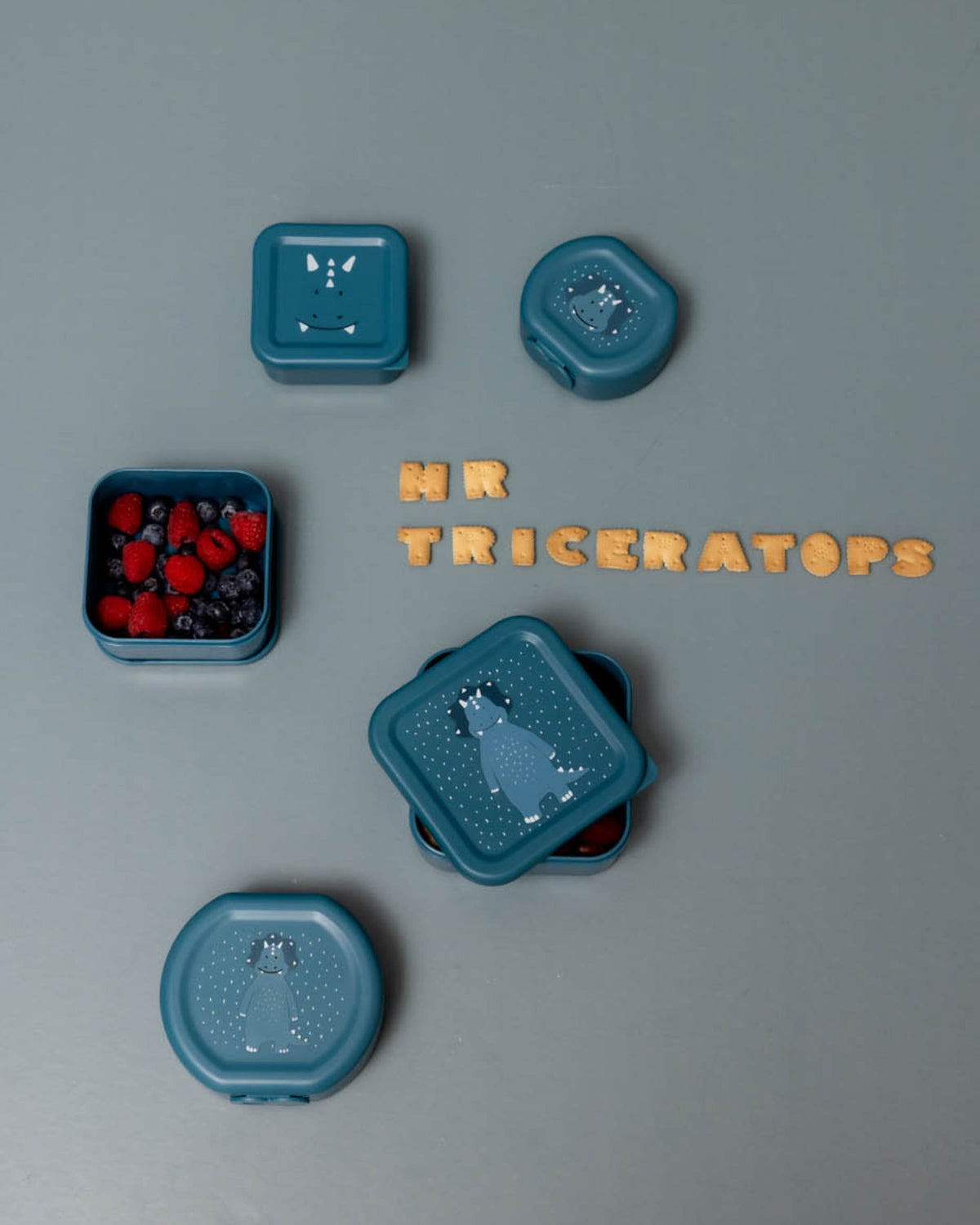 Trixie Snack Box With Clip - Set of 2 - Mr. Triceratops