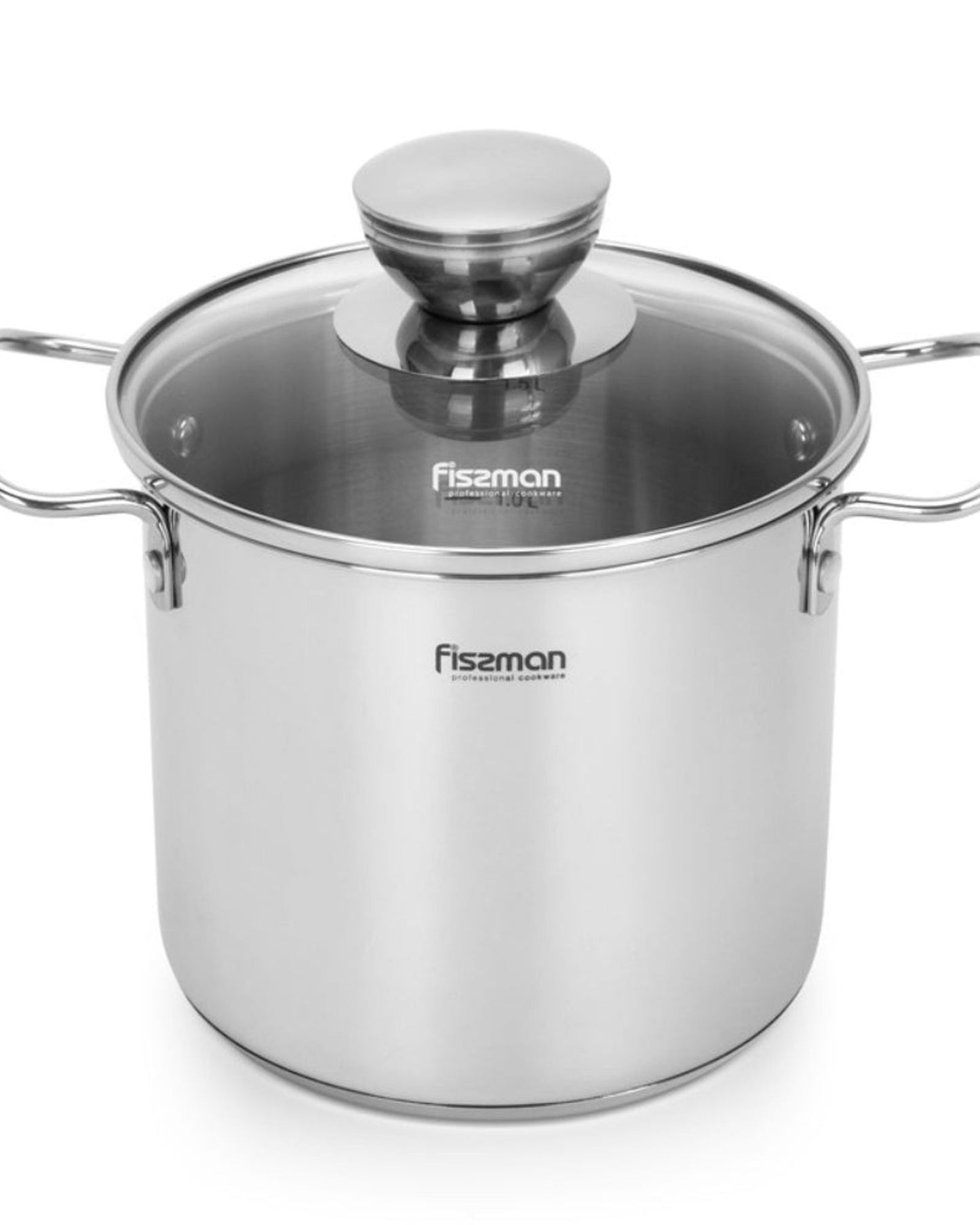 Fissman Cooking Pot 14cm/1.9 LTR with Glass Lid Stainless Steel