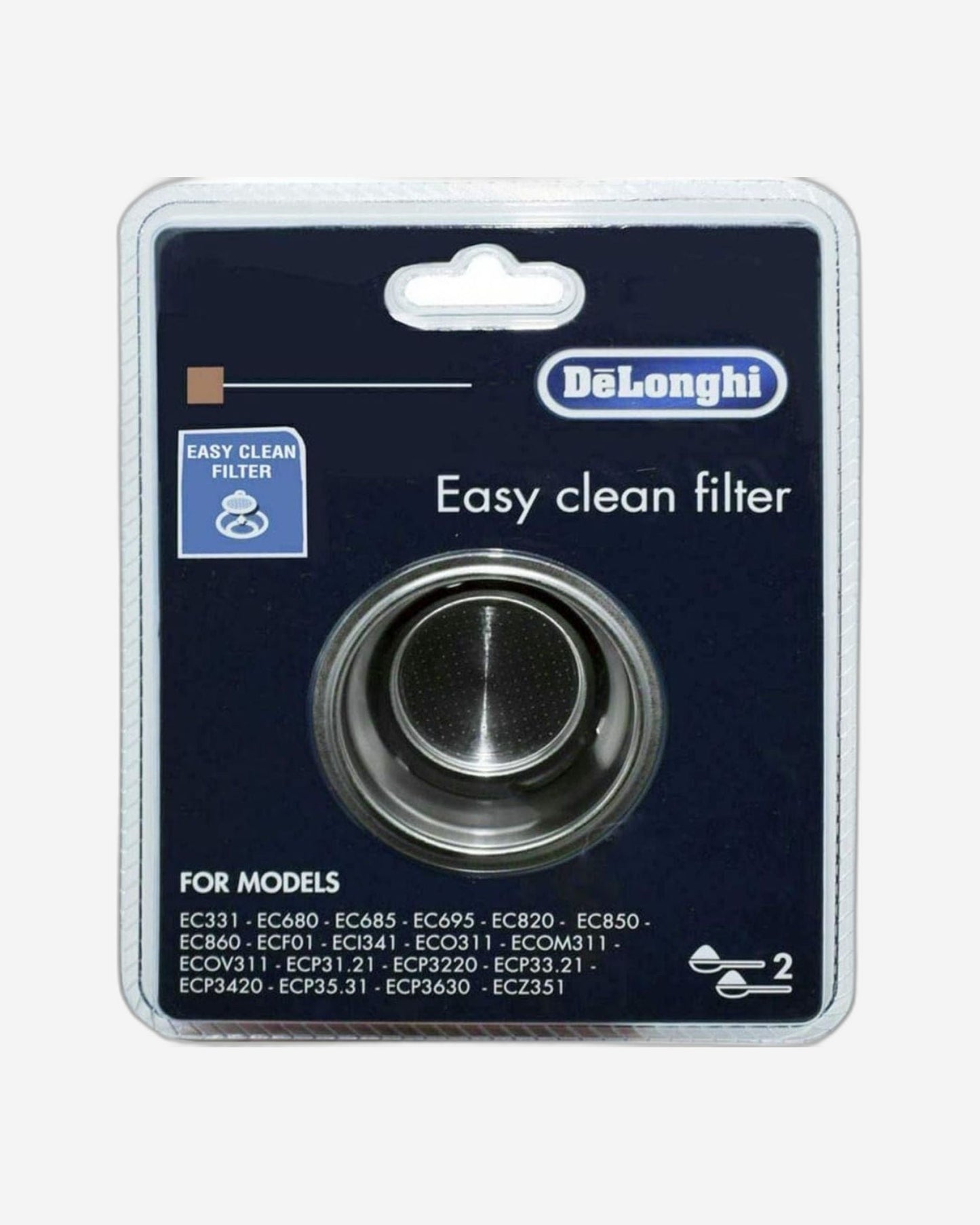 De'Longhi Easy Clean Filter 2 Cup