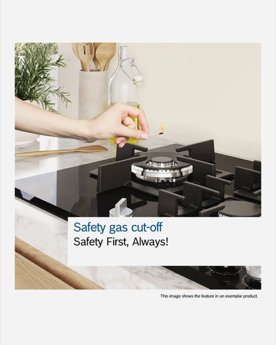 Bosch Gas Hob 4 Burners Safety Steel