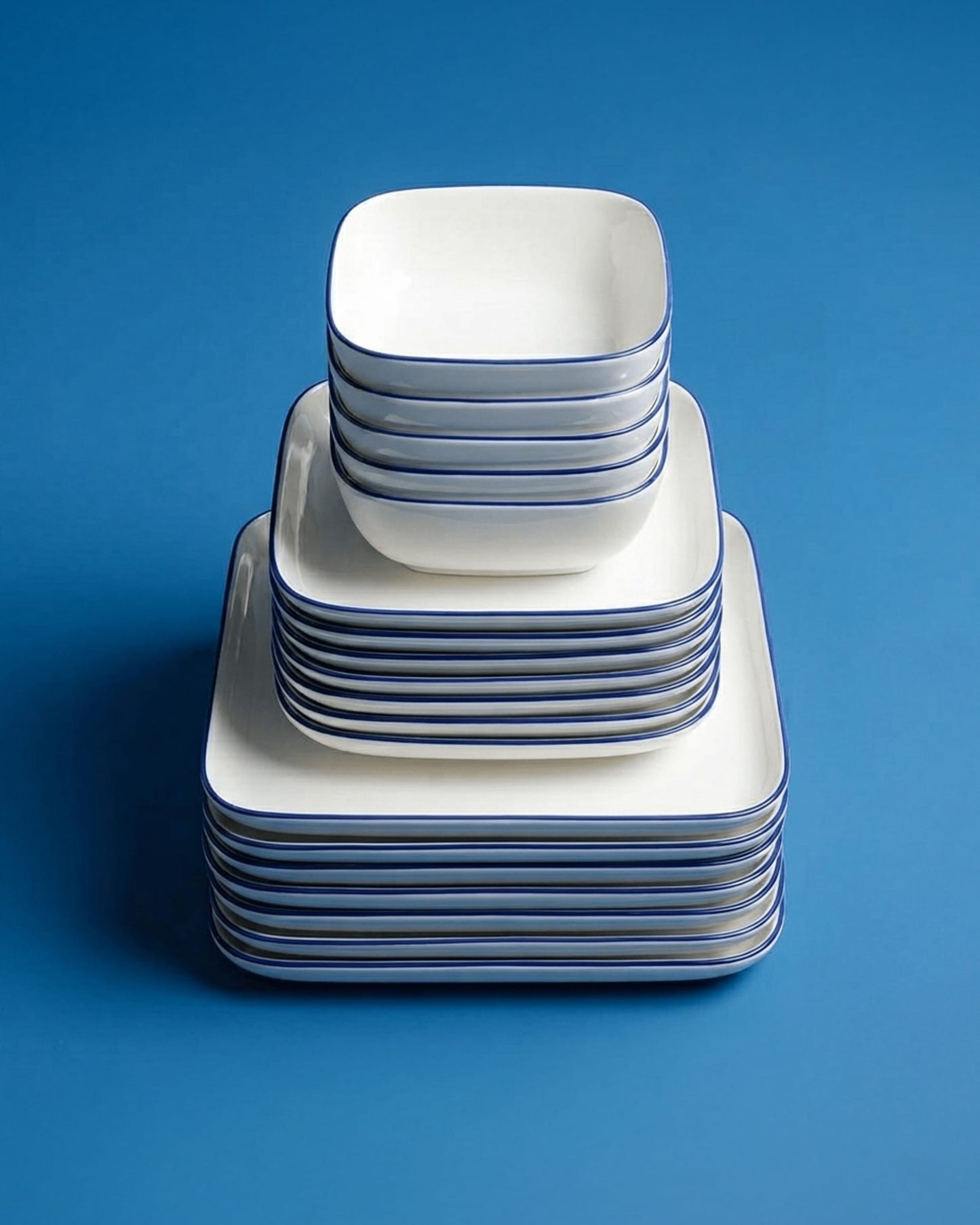 Porland Blue Stripe 18 Pcs Dinner Set