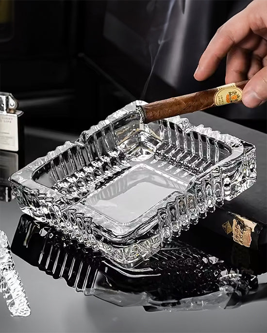 Cuisine Art Soda Lime Glass Square Ashtray 3 Inch