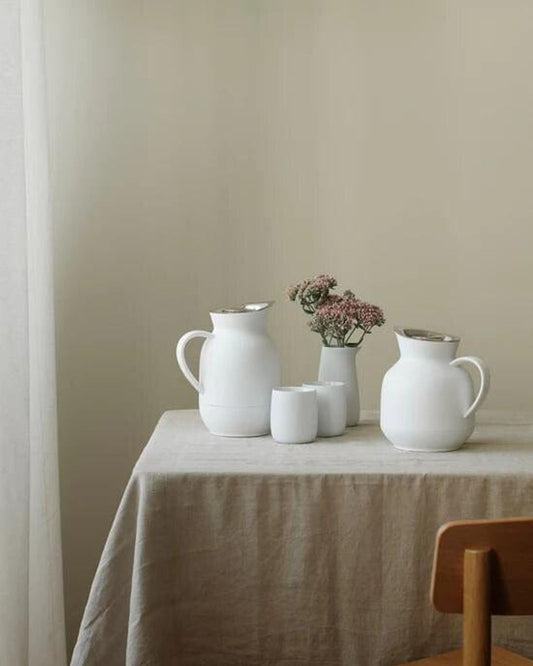 Stelton Amphora Vacuum Jug Coffee 1L Soft White