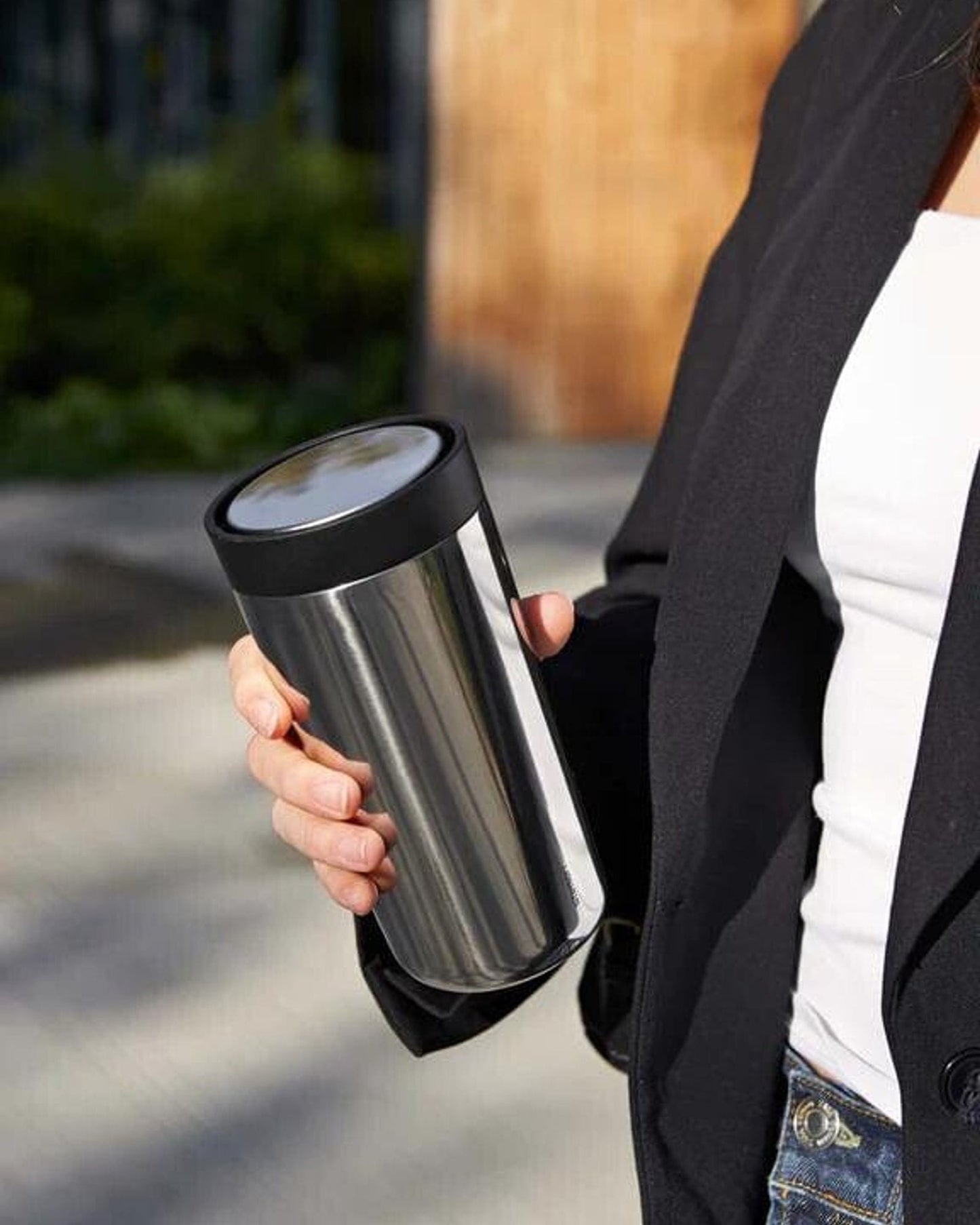 Stelton To-Go Click Cup 0.4L Steel