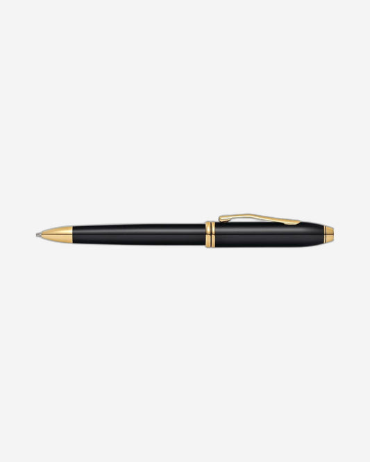 Cross Townsend® Classic Black Lacquer with 23KT Gold-plated appointments Ballpoint Pen - 572TW