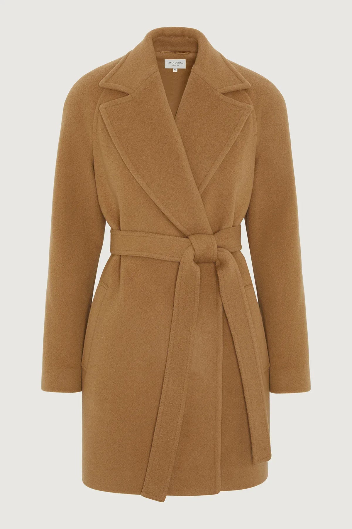 Geraldine Wool Blend Mid-Length Coat in Black