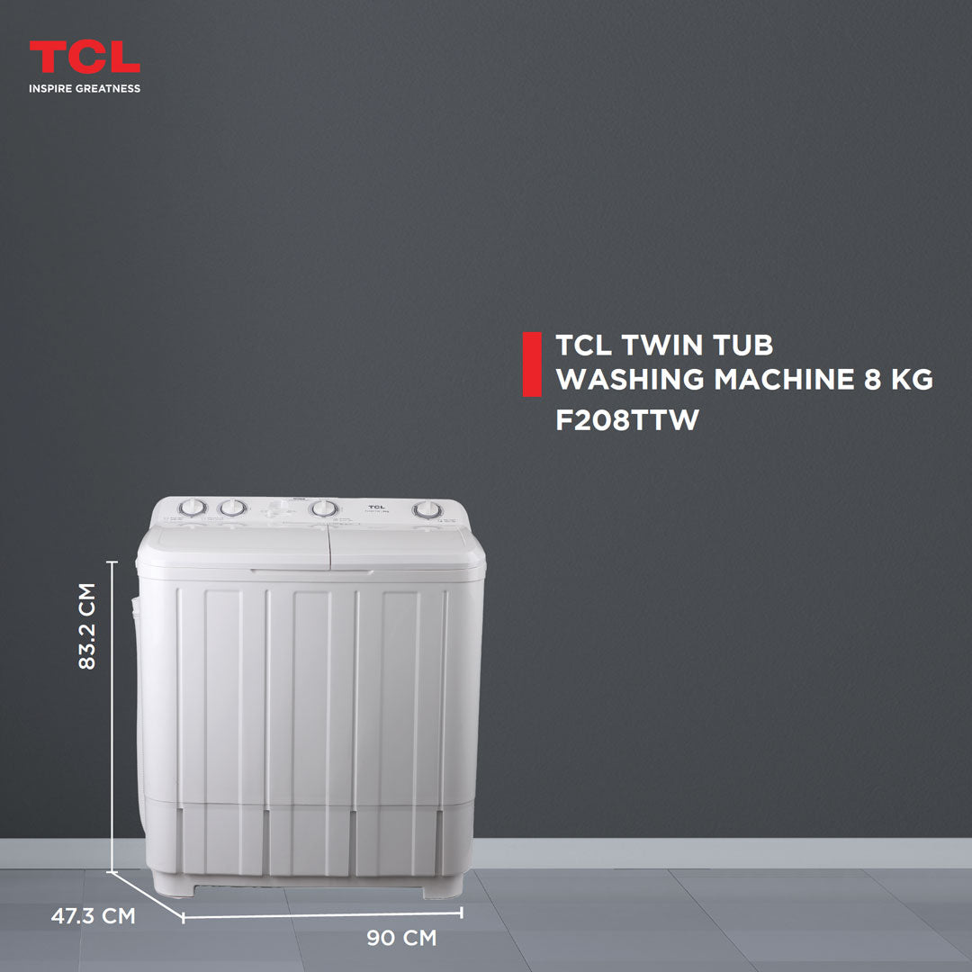 TCL Twin Tub Washing Machine 8kg