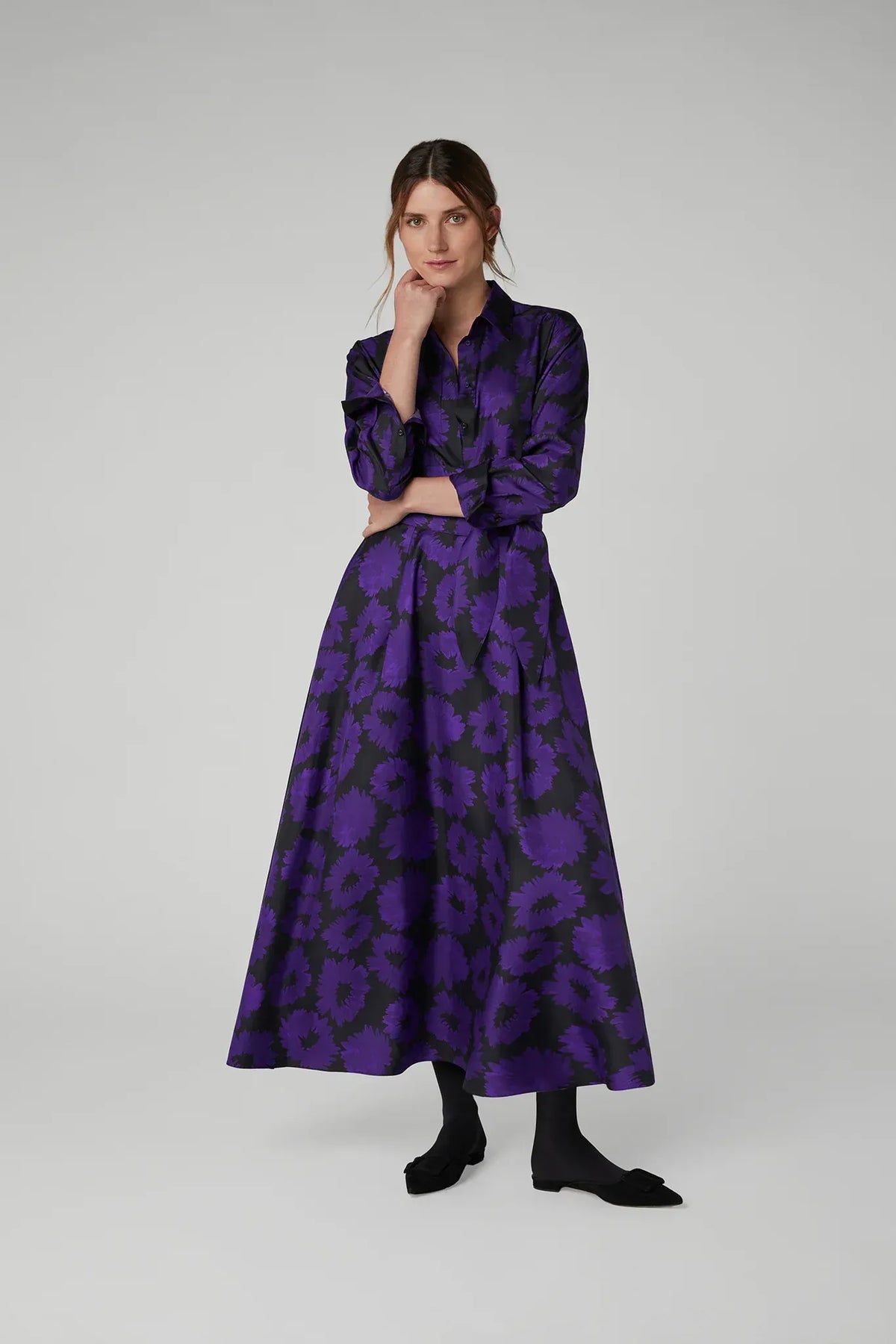 Isabella Silk Twill Printed Shirt