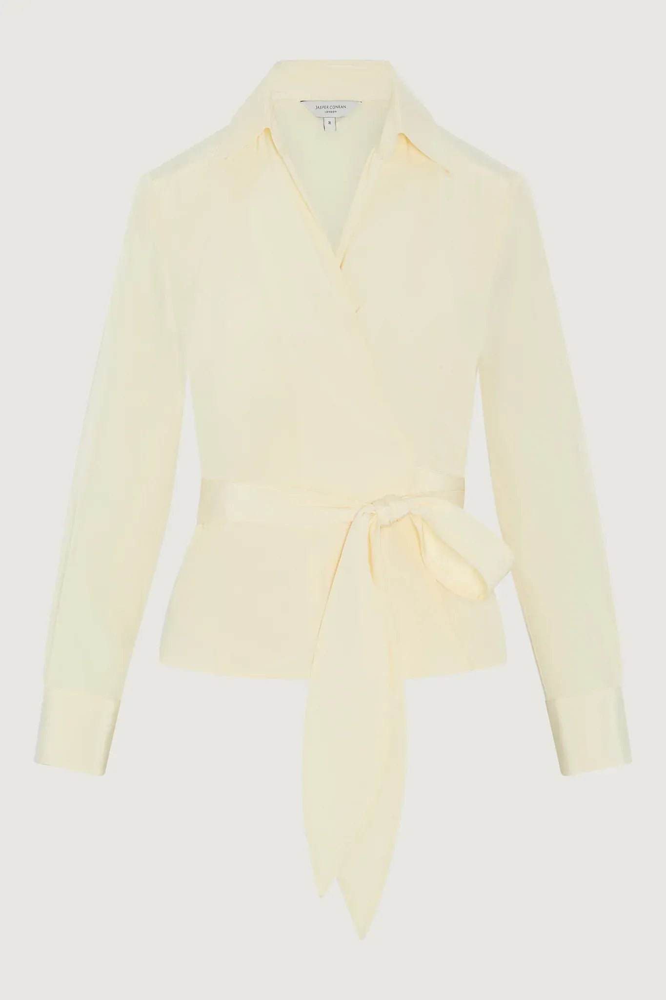 Genevieve Silk Wrap Shirt in Black