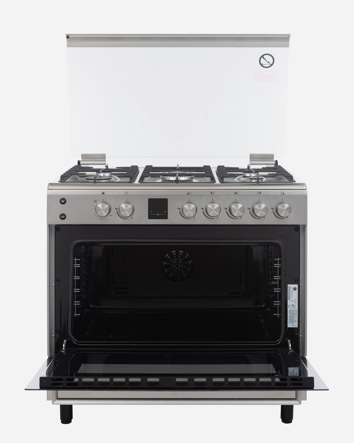Hoover Freestanding Full Gas Cooker, 5 Burners, Grill, 90 × 60 cm, Stainless Steel – HGC-V95G-S (ESMA Certified)