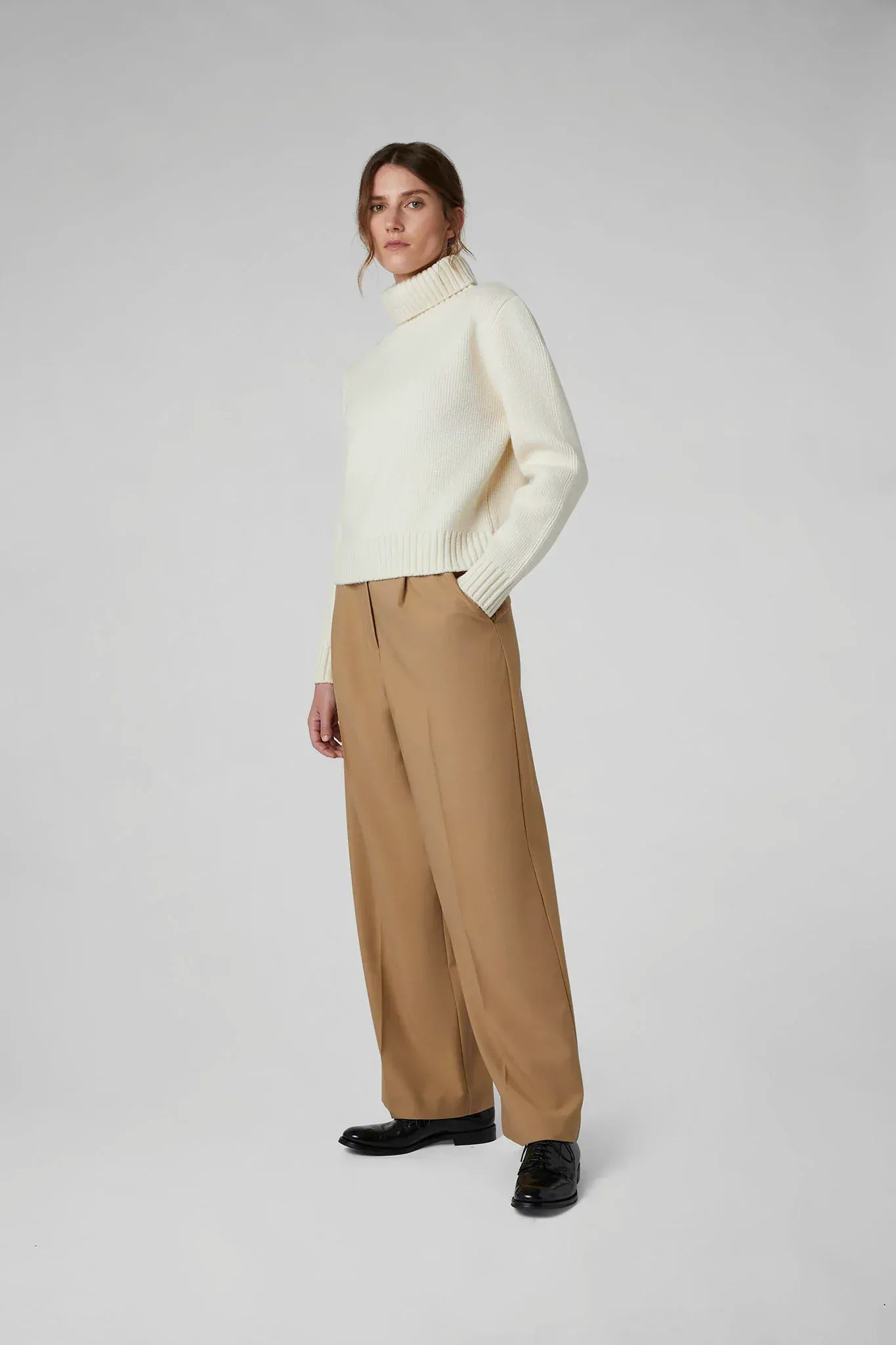 Georgia Wide Leg Trouser in Black