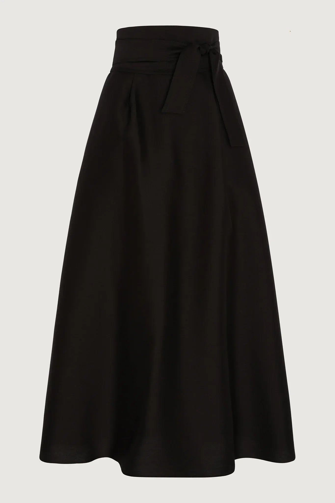 Gwen Wool Silk Skirt in Red