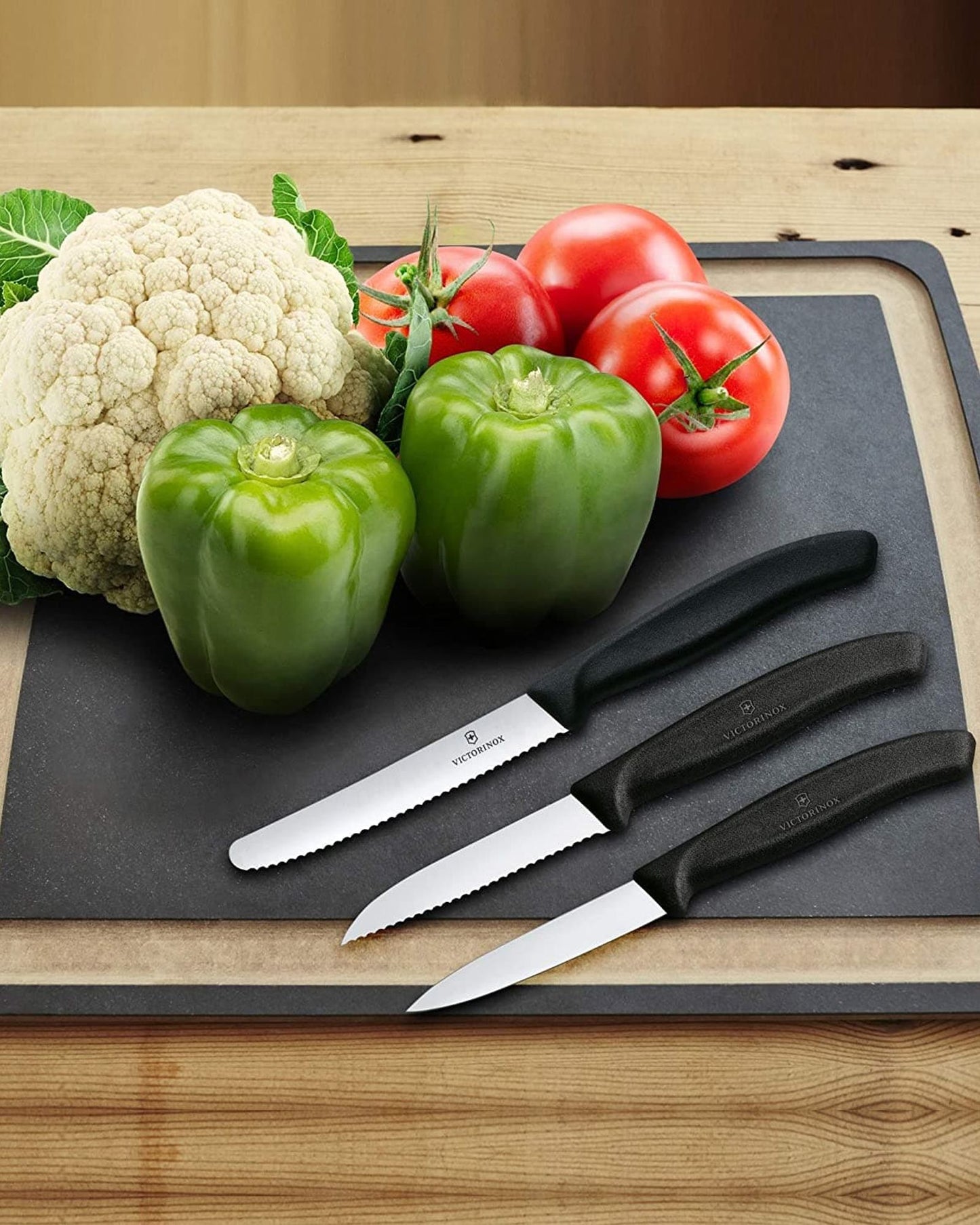 Victorinox Swiss Classic Paring Knife Set 3Pc Black