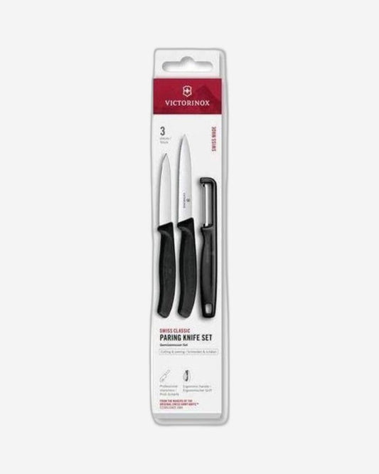 Victorinox Swiss Classic  Paring Knives W/ I-Peeler  3Pcs  Black  Box 6.7113.33