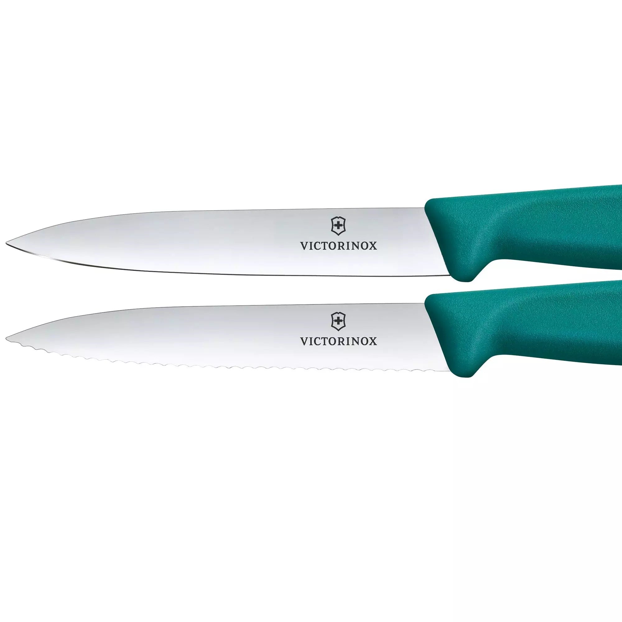 Victorinox Swiss Classic  Paring Set 2Pcs 10Cm  Straight/Wavy  Green  Box 6.7794.2C1