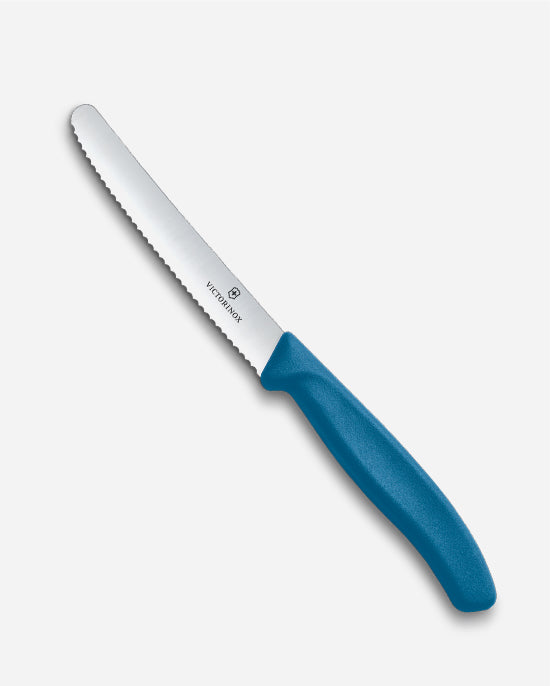 Victorinox Swiss Classic Tomato And Table Knife 11Cm Wavy Blue