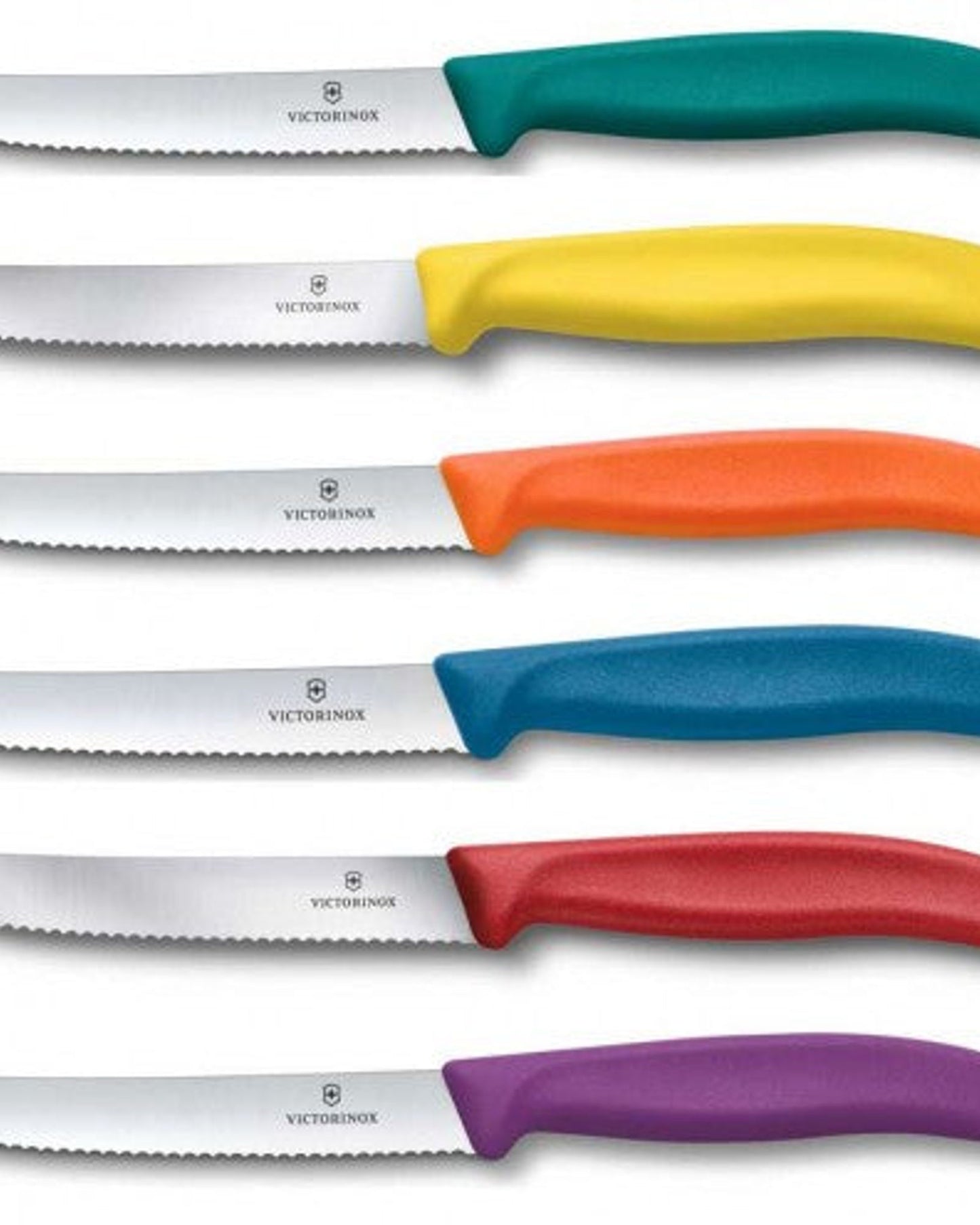 Victorinox Swiss Classic Tomato & Table Knife 6Pcs 11Cm Wavy Assorted Box 6.7836.6C1