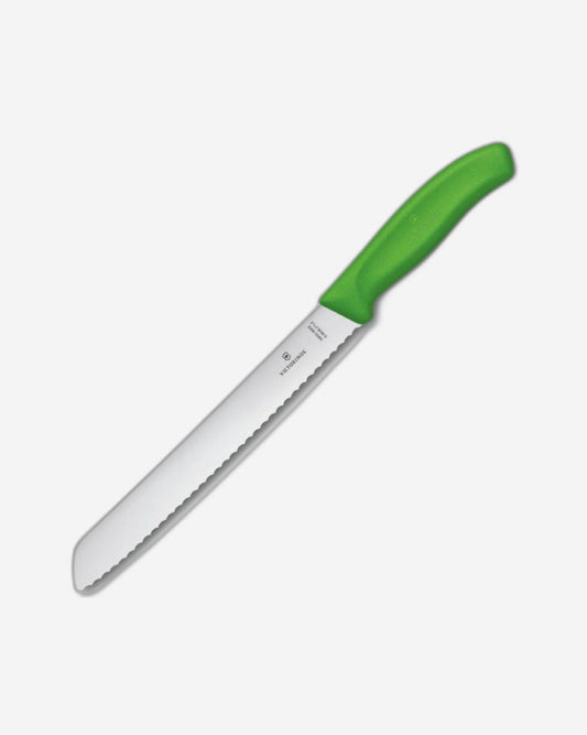 Victorinox Swiss Classic Bread Knife 21Cm Wavy Green Blister 6.8636.21L4B